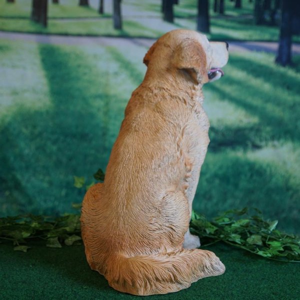 Tierfigur Hund Golden Retriever 52 cm hoch sitzend handbemalt