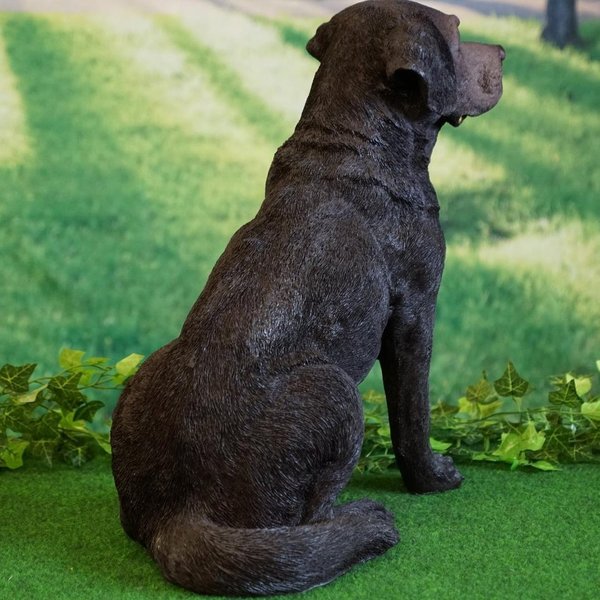 Tierfigur Hund Labrador braun 52cm lebensecht handbemalt