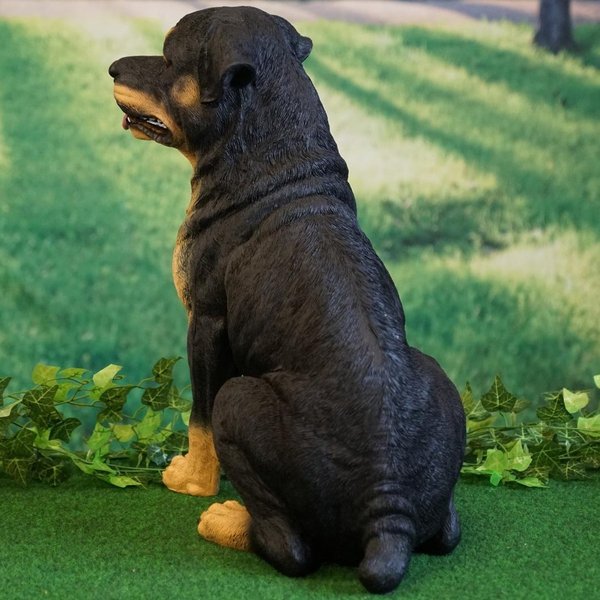 Tierfigur Hund Rottweiler 51 cm hoch lebensecht handbemalt