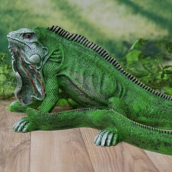Tierfigur Leguan grün 51 cm