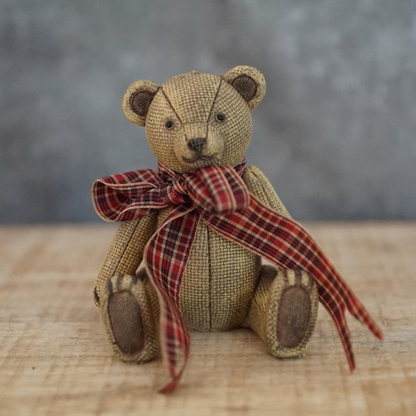 Figur Teddybär braun mit Schal