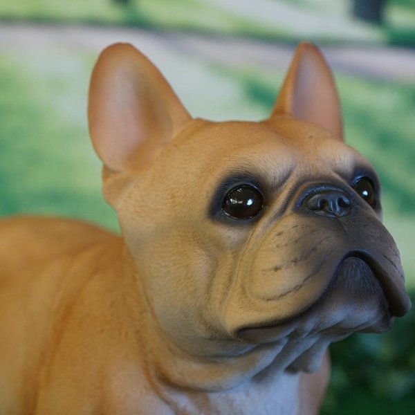 Tierfigur Hund Französische Bulldogge braun