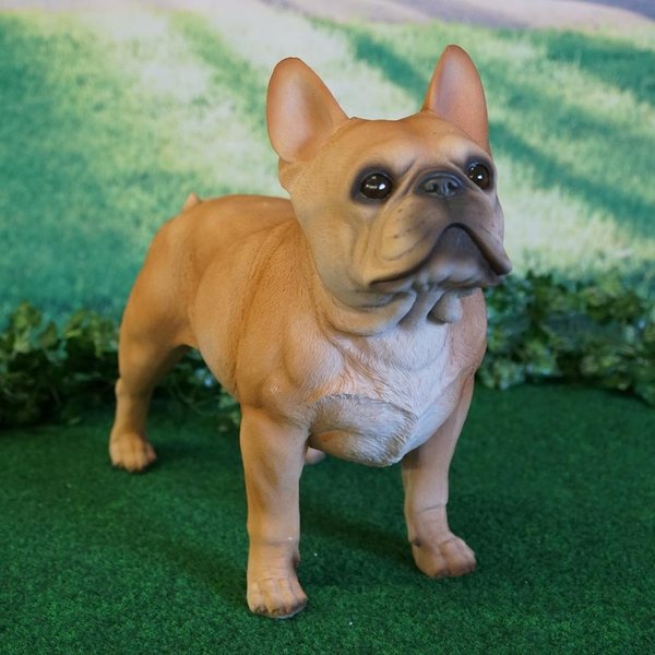 Tierfigur Hund Französische Bulldogge braun
