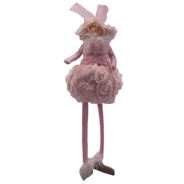 Figur Hänger Mädchen mit Federn rosa 33cm
