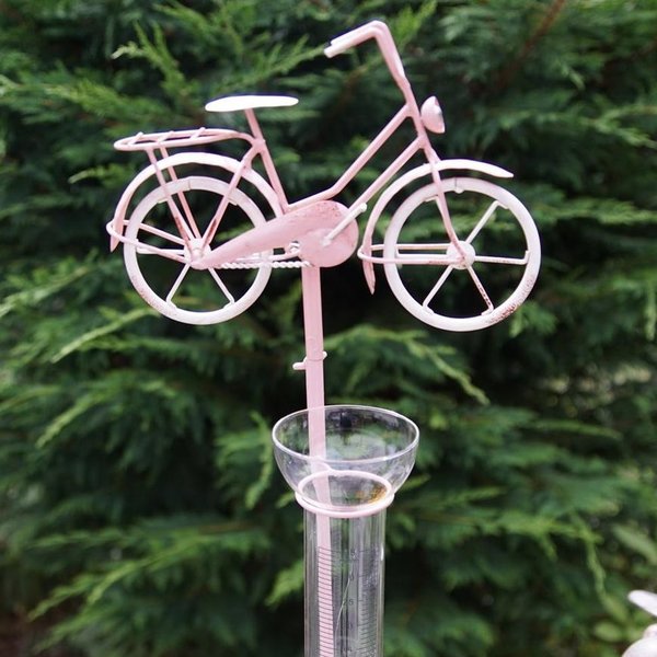 Regenmesser Fahrrad rosa