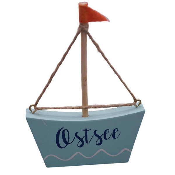 Deko Boot Schiff hellblau "Ostsee"