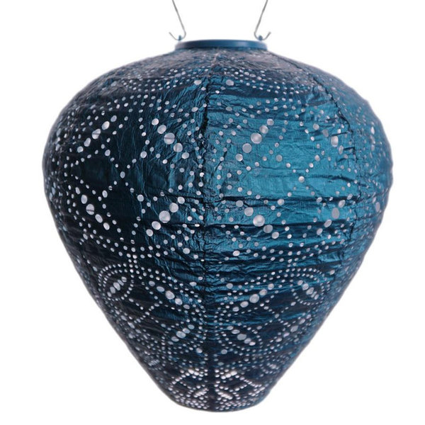 LUMIZ Solar Lampion Mandela Ballon 30 cm Seeblau