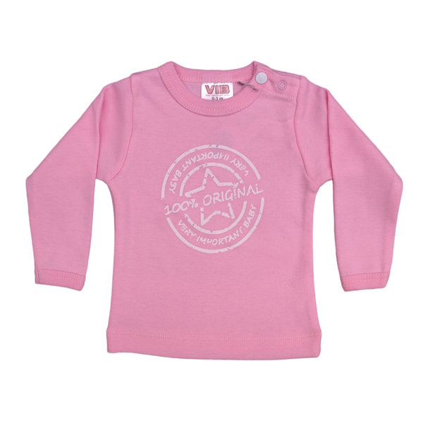 Baby Langarm-Shirt rosa VIB 3-6 Monate
