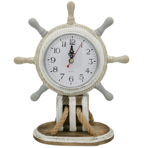 Uhr in Steuerrad maritim
